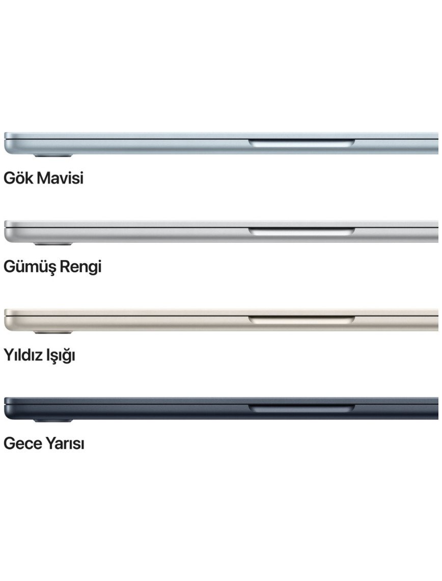 Apple MacBook Air M4 24GB 512GB SSD macOS 13" Taşınabilir Bilgisayar Gümüş MC654TU/A
